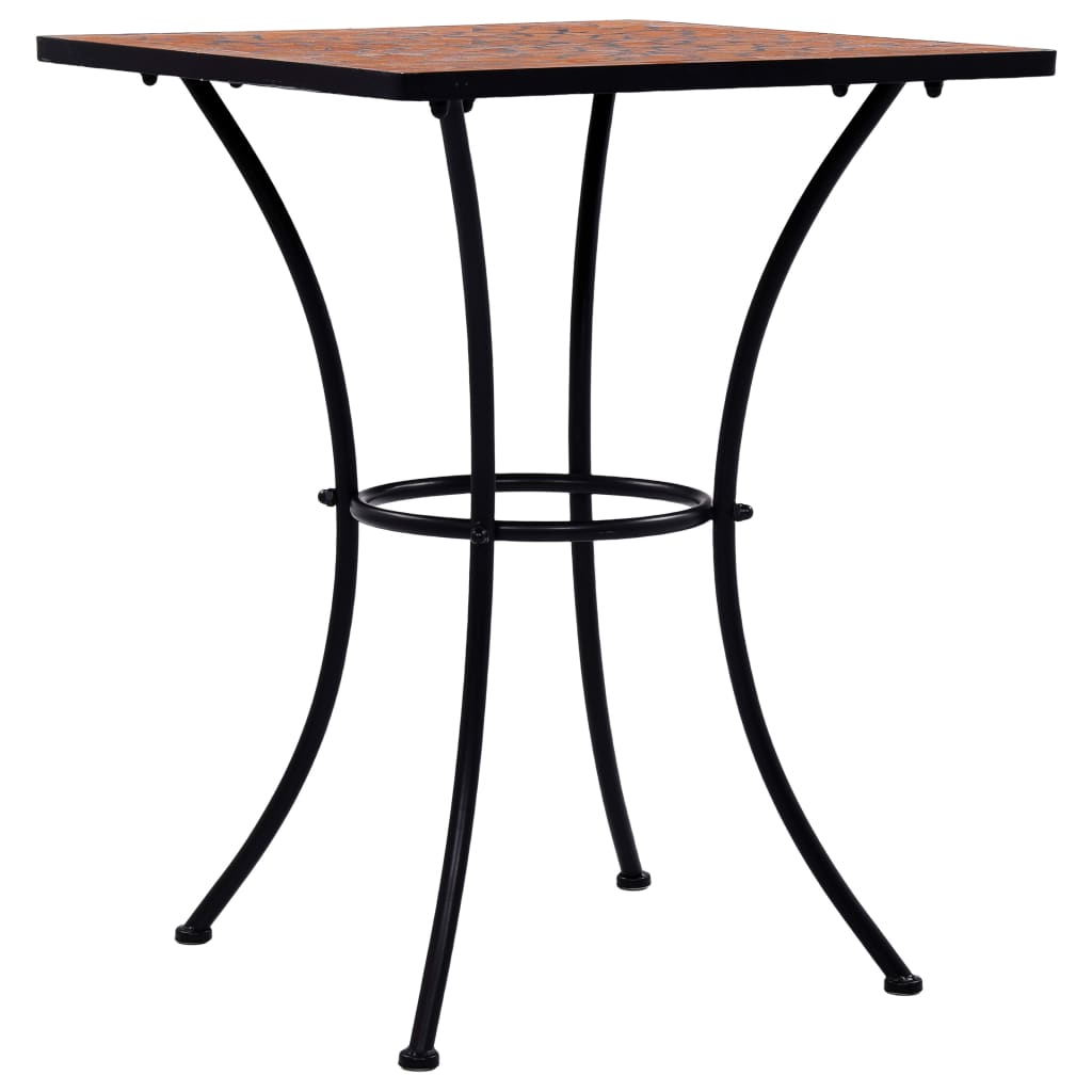 Mosaik-Bistrotisch Terrakotta 60 cm Keramik